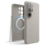 elago Coque Cuir Magnétique Compatible avec Samsung Galaxy S26 Ultra Étui 6,9”, Compatible avec Tous Accessoires MagSafe - Aimants Intégrés, Cuir Vegan, Antichoc, Hydrofuge (Gris)