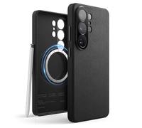 elago Coque Cuir Magnétique Compatible avec Samsung Galaxy S26 Ultra Étui 6,9”, Compatible avec Tous Accessoires MagSafe - Aimants Intégrés, Cuir Vegan, Antichoc, Hydrofuge (Noir)