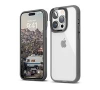 elago Coque Dual Transparent Compatible avec iPhone 14 Pro (6.1") Étui, Technologie Hybride PC + TPU, Housse de Jaunissement Réduit, Clair comme du Cristal, Antichoc, Protection Intégrale (Noir)