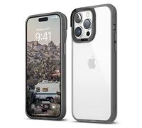 elago Coque Dual Transparent Compatible avec iPhone 14 Pro Max (6.7") Étui, Technologie Hybride PC + TPU, Housse de Jaunissement Réduit, Clair comme du Cristal, Antichoc, Protection Intégrale (Noir)