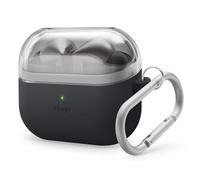 elago Coque Duo Compatible avec Samsung Galaxy Buds 3 / Galaxy Buds 3 Pro, Housse avec Mousqueton, Premium Silicone + Housse en TPU, Charge sans Fil, Accessoires pour Écouteurs (Noir)