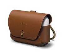 elago Coque en Cuir pour AirPods Pro 2 | Étui Housse en Vrai Cuir [Ajustement Testé] (Marron)