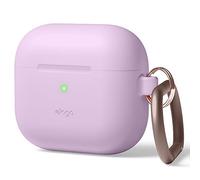 elago Coque en Silicone avec Mousqueton pour AirPods 3 Étui | Silicone Premium, Charge sans Fil Disponible, Protection Antichoc (Mauve)