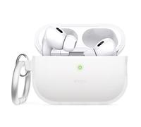 elago Coque en Silicone Compatible avec Apple AirPods Pro 2ème Génération Étui,Housse de Protection avec Porte-Clé, LED Frontale Visible, Supporte Le Chargement sans Fil (Bleu Phosphorescent)