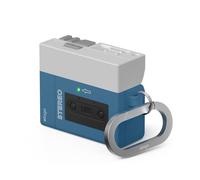 elago Coque Lecteur de Cassette Compatible avec AirPods 4ème Génération, Étui Compatible avec AirPods 4, Lanière Incluse, Résistant aux Chocs, Protection Complète (Bleu)