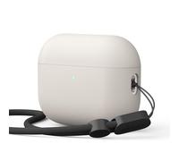 elago Coque Liquid Hybrid Compatible avec AirPods Pro 3 Étui - Protection Triple Couche, Lanière Incluse, Chargement sans Fil, Résistante aux Chocs (Stone)