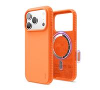 elago Coque Magnetic Ridge Compatible avec iPhone 17 Pro Étui 6,3" - Silicone Liquide Premium, Compatible avec MagSafe, Antichoc, Fine et Protectrice (Orange)
