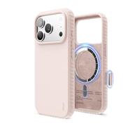 elago Coque Magnetic Ridge Compatible avec iPhone 17 Pro Étui 6,3" - Silicone Liquide Premium, Compatible avec MagSafe, Antichoc, Fine et Protectrice (Joli Rose)