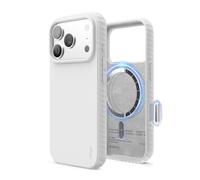 elago Coque Magnetic Ridge Compatible avec iPhone 17 Pro Étui 6,3" - Silicone Liquide Premium, Compatible avec MagSafe, Antichoc, Fine et Protectrice (Blanc)