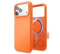 elago Coque Magnetic Ridge Compatible avec iPhone 17 Pro Max Étui 6,9" - Silicone Liquide Premium, Compatible avec MagSafe, Antichoc, Fine et Protectrice (Orange)