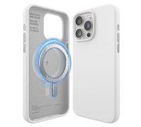 elago Coque Magnétique en Silicone Compatible avec iPhone 15 Pro Max, Compatible avec Tous Les Accessoires MagSafe, Aimants Intégrés, Étui de Protection Complète [Structure 5 Couches] (Blanc)