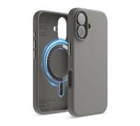elago Coque Magnétique en Silicone Compatible avec iPhone 16 Étui 6,1 Pouces Compatible avec Tous Les Accessoires MagSafe - Aimants Intégrés, Silicone à Prise Douce, Antichoc (Gris Moyen)