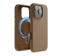 elago Coque Magnétique en Silicone Compatible avec iPhone 16 Pro Étui 6,3 Pouces Compatible avec Tous Les Accessoires MagSafe - Aimants Intégrés, Silicone à Prise Douce, Antichoc (Marron)