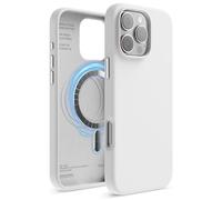 elago Coque Magnétique en Silicone Compatible avec iPhone 16 Pro Max Étui 6,9 Pouces Compatible avec Tous Les Accessoires MagSafe - Aimants Intégrés, Silicone à Prise Douce, Antichoc (Blanc)
