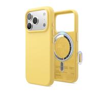 elago Coque Magnétique en Silicone Compatible avec iPhone 17 Pro Étui, Compatible avec Tous Les Accessoires MagSafe - Silicone Liquide Premium, Antichoc, Mince (Jaune)