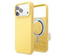 elago Coque Magnétique en Silicone Compatible avec iPhone 17 Pro Max Étui, Compatible avec Tous Les Accessoires MagSafe - Silicone Liquide Premium, Antichoc, Mince (Jaune)