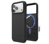 elago Coque Magnétique en Silicone Compatible avec iPhone 17 Pro Max Étui, Compatible avec Tous Les Accessoires MagSafe - Silicone Liquide Premium, Antichoc, Mince (Noir)