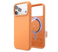 elago Coque Magnétique en Silicone Compatible avec iPhone 17 Pro Max Étui, Compatible avec Tous Les Accessoires MagSafe - Silicone Liquide Premium, Antichoc, Mince (Orange)