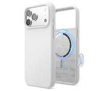 elago Coque Magnétique en Silicone Compatible avec iPhone 17 Pro Max Étui, Compatible avec Tous Les Accessoires MagSafe - Silicone Liquide Premium, Antichoc, Mince (Blanc)