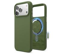 elago Coque Magnétique en Silicone Compatible avec iPhone 17 Pro Max Étui, Compatible avec Tous Les Accessoires MagSafe - Silicone Liquide Premium, Antichoc, Mince (Vert Cèdre)
