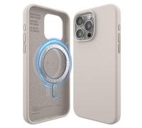 elago Coque Magnétique en Silicone pour iPhone 15 Pro Max Étui | Compatible avec MagSafe, Aimants Intégrés, Structure à 5 Couches, Protection Intégrale (Stone)