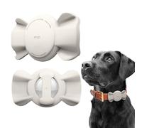 elago Coque Ruban pour Collier pour Animal de Compagnie Compatible avec Apple AirTag, Support Conçu pour Chien et Chat, Harnais à Boucle [Dispositif de Suivi Non Inclus] (Stone)