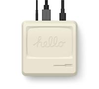 elago Coque Silicone Compatible avec Apple Mac Mini M4, Design Ordinateur Classique, Étui Antichoc, Anti-Rayures, Objet Déco pour Bureau (Blanc Classique)