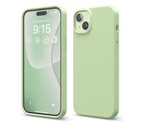 elago Coque Silicone Liquide Compatible avec iPhone 15 Plus, Qualité Supérieure, Coque Protection Intégrale [Structure Antichoc 4 Couches], Doublure Microfibre Douce Anti-Rayures (Pastel Vert)
