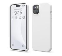 elago Coque Silicone Liquide Compatible avec iPhone 15 Plus, Qualité Supérieure, Coque Protection Intégrale [Structure Antichoc 4 Couches], Doublure Microfibre Douce Anti-Rayures (Blanc)