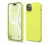 elago Coque Silicone Liquide Compatible avec iPhone 15 Plus, Qualité Supérieure, Coque Protection Intégrale [Structure Antichoc 4 Couches], Doublure Microfibre Douce Anti-Rayures (Jaune Fluo)