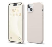 elago Coque Silicone Liquide Compatible avec iPhone 15 Plus, Qualité Supérieure, Coque Protection Intégrale [Structure Antichoc 4 Couches], Doublure Microfibre Douce Anti-Rayures (Stone)