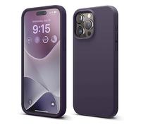 elago Coque Silicone Liquide Compatible avec iPhone 15 Pro Max, Qualité Supérieure, Coque Protection Intégrale [Structure Antichoc 4 Couches], Doublure Microfibre Douce Anti-Rayures (Violet Intense)