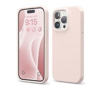 elago Coque Silicone Liquide Compatible avec iPhone 15 Pro, Qualité Supérieure, Coque Protection Intégrale [Structure Antichoc 4 Couches], Doublure Microfibre Douce Anti-Rayures (Joli Rose)