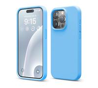 elago Coque Silicone Liquide Compatible avec iPhone 15 Pro, Silicone Qualité Supérieure, Coque Protection Intégrale [Structure Antichoc 4 Couches], Doublure Microfibre Douce Anti-Rayures (Océan Bleu)
