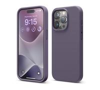 elago Coque Silicone Liquide Compatible avec iPhone 15 Pro, Silicone Qualité Supérieure, Protection Intégrale [Structure Antichoc 4 Couches], Doublure Microfibre Douce Anti-Rayures (Lavande Intense)
