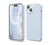 elago Coque Silicone Liquide Compatible avec iPhone 15, Silicone Qualité Supérieure, Coque Protection Intégrale [Structure Antichoc 4 Couches], Doublure Microfibre Douce Anti-Rayures (Bleu Clair)