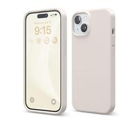 elago Coque Silicone Liquide Compatible avec iPhone 15, Silicone Qualité Supérieure, Étui Protection Intégrale [Structure Antichoc 4 Couches], Doublure Microfibre Douce Anti-Rayures (Stone)