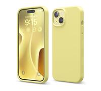 elago Coque Silicone Liquide Compatible avec iPhone 15, Silicone Qualité Supérieure, Étui Protection Intégrale [Structure Antichoc 4 Couches], Doublure Microfibre Douce Anti-Rayures (Jaune)