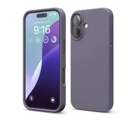 elago Coque Silicone Liquide Premium Compatible avec iPhone 16 Étui, Housse de Protection Intégrale, Antichoc, Étui Mince, Doublure en Microfibre Antirayures (Lavande Intense)