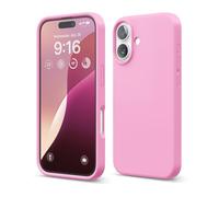 elago Coque Silicone Liquide Premium Compatible avec iPhone 16 Étui, Housse de Protection Intégrale, Antichoc, Étui Mince, Doublure en Microfibre Antirayures (Rose Vif)