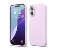 elago Coque Silicone Liquide Premium Compatible avec iPhone 16 Étui, Housse de Protection Intégrale, Antichoc, Étui Mince, Doublure en Microfibre Antirayures (Lilas Clair)