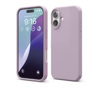elago Coque Silicone Liquide Premium Compatible avec iPhone 16 Étui, Housse de Protection Intégrale, Antichoc, Étui Mince, Doublure en Microfibre Antirayures (Violet Doux)