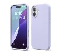elago Coque Silicone Liquide Premium Compatible avec iPhone 16 Étui, Housse de Protection Intégrale, Antichoc, Étui Mince, Doublure en Microfibre Antirayures (Violet)