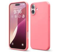 elago Coque Silicone Liquide Premium Compatible avec iPhone 16 Plus Étui, Housse de Protection Intégrale, Antichoc, Étui Mince, Doublure en Microfibre Antirayures (Rosa)