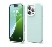 elago Coque Silicone Liquide Premium Compatible avec iPhone 16 Pro Étui, Housse de Protection Intégrale, Antichoc, Étui Mince, Doublure en Microfibre Antirayures (Vert Menthe)