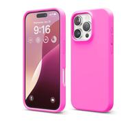 elago Coque Silicone Liquide Premium Compatible avec iPhone 16 Pro Étui, Housse de Protection Intégrale, Antichoc, Étui Mince, Doublure en Microfibre Antirayures (Rose Vivant)