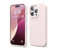 elago Coque Silicone Liquide Premium Compatible avec iPhone 16 Pro Étui, Housse de Protection Intégrale, Antichoc, Étui Mince, Doublure en Microfibre Antirayures (Joli Rose)