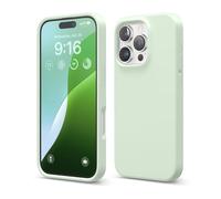 elago Coque Silicone Liquide Premium Compatible avec iPhone 16 Pro Étui, Housse de Protection Intégrale, Antichoc, Étui Mince, Doublure en Microfibre Antirayures (Menthe Douce)