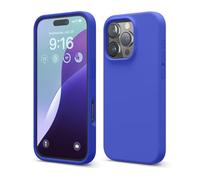elago Coque Silicone Liquide Premium Compatible avec iPhone 16 Pro Étui, Housse de Protection Intégrale, Antichoc, Étui Mince, Doublure en Microfibre Antirayures (Bleu Cobalt)