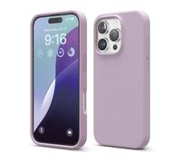 elago Coque Silicone Liquide Premium Compatible avec iPhone 16 Pro Étui, Housse de Protection Intégrale, Antichoc, Étui Mince, Doublure en Microfibre Antirayures (Violet Doux)